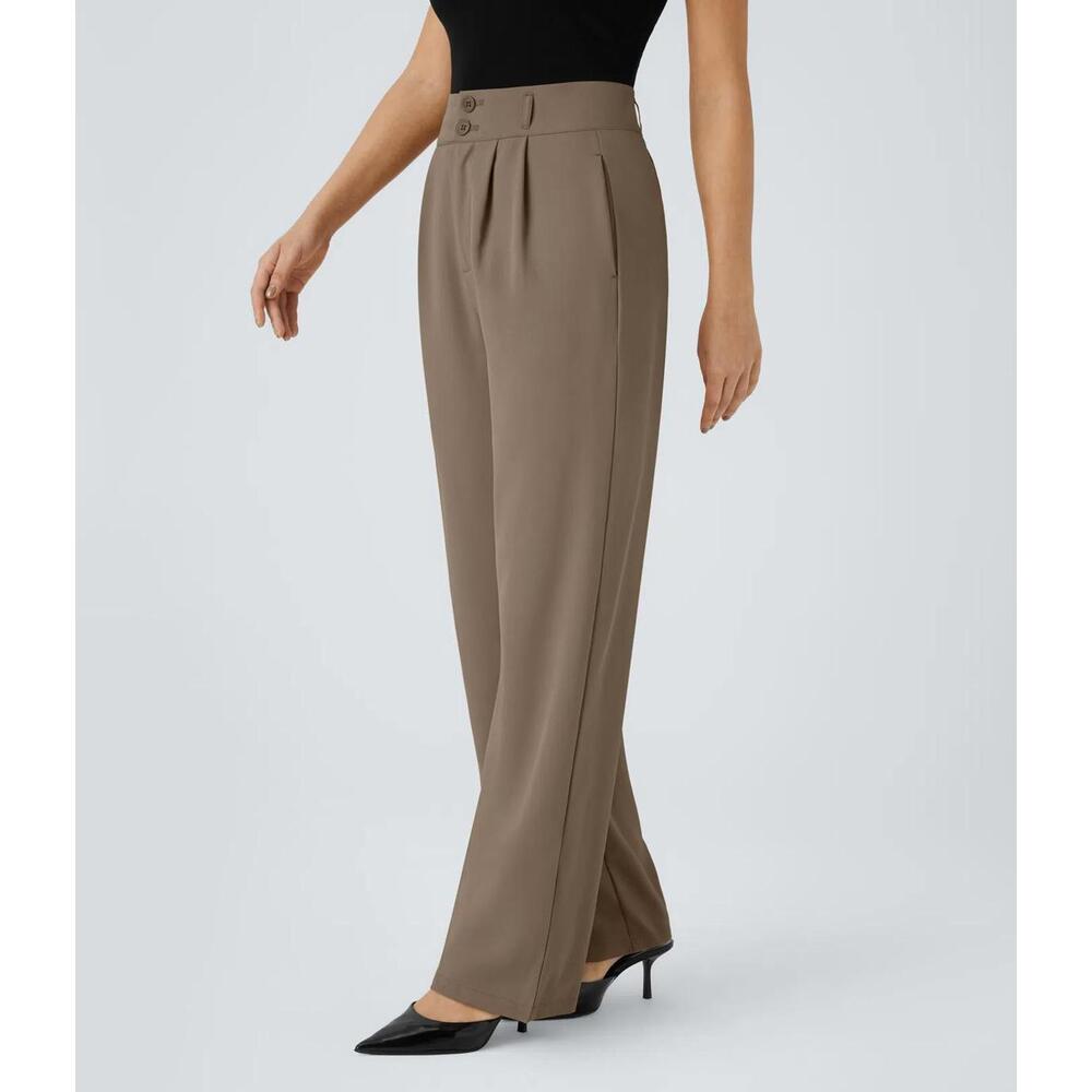 NWT Halara Flex™ High Waisted Shirred Straight Leg Work Pants Size XL - Picture 3 of 7